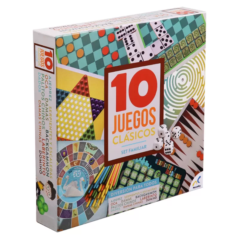 10 JUEGOS CLÁSICOS SET FAMILIAR - NOVELTY