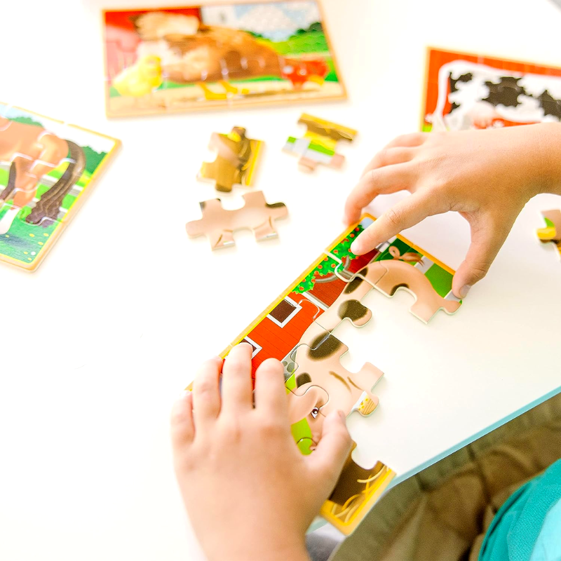 ROMPECABEZAS ANIMALES DE LA GRANJA 4 EN 1 - MELISSA AND DOUG