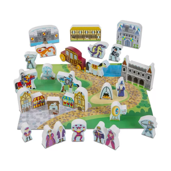SET DE CASTILLOS DE MADERA - MELISSA AND DOUG