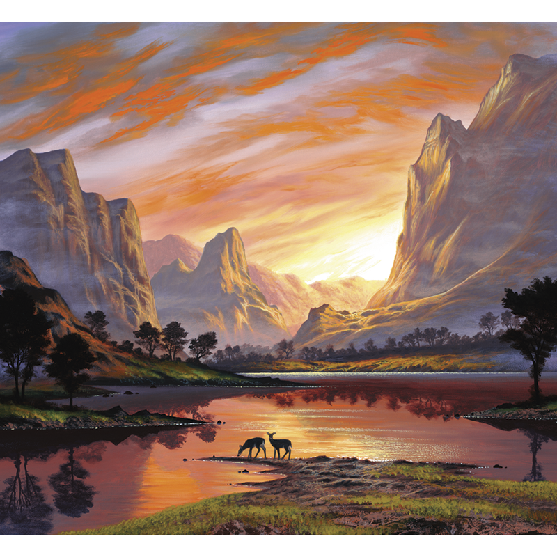 ROMPECABEZAS DE 500 PIEZAS DE ATARDECER EN LA MONTAÑA - RAVENSBURGER