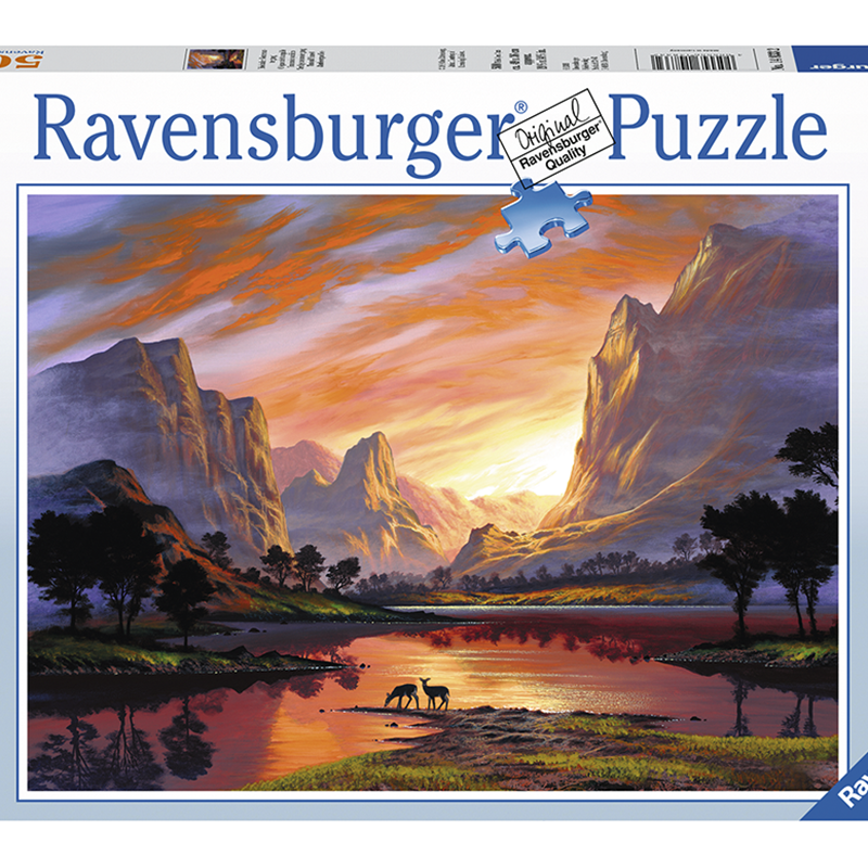 ROMPECABEZAS DE 500 PIEZAS DE ATARDECER EN LA MONTAÑA - RAVENSBURGER