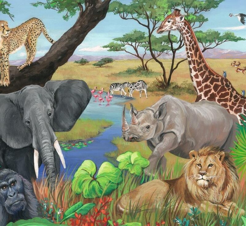 ROMPECABEZAS DE 60 PIEZAS DE ANIMALES DEL SAFARI - RAVENSBURGER