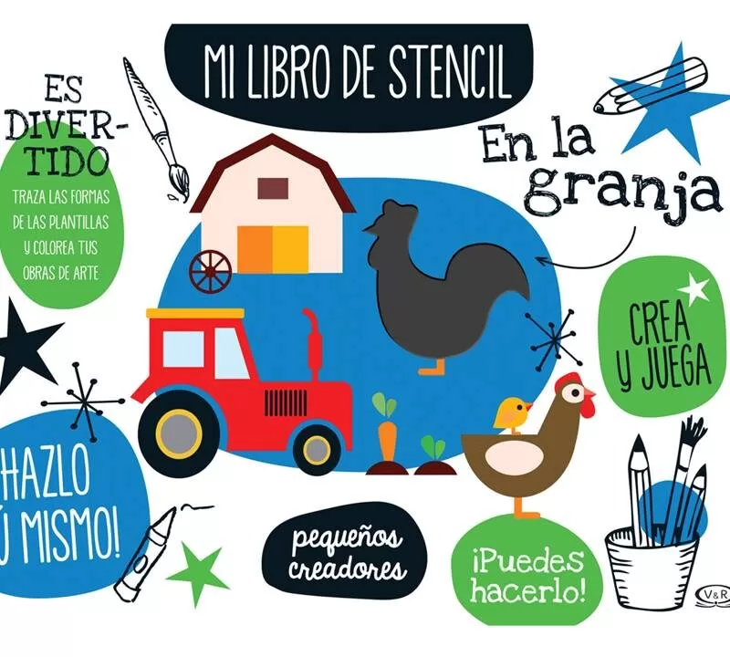 MI LIBRO DE STENCIL EN LA GRANJA - V&R EDITORAS