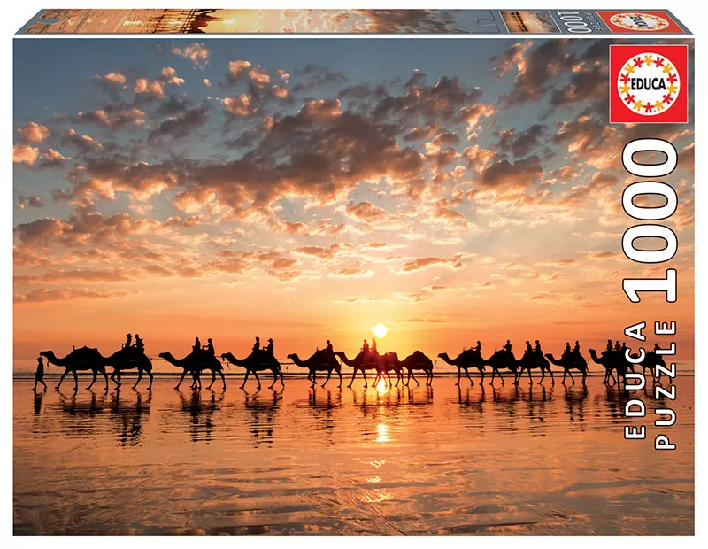 ROMPECABEZAS DE 1000 PIEZAS DE ATARDECER DORADO EN CABLE BEACH EN AUSTRALIA - EDUCA
