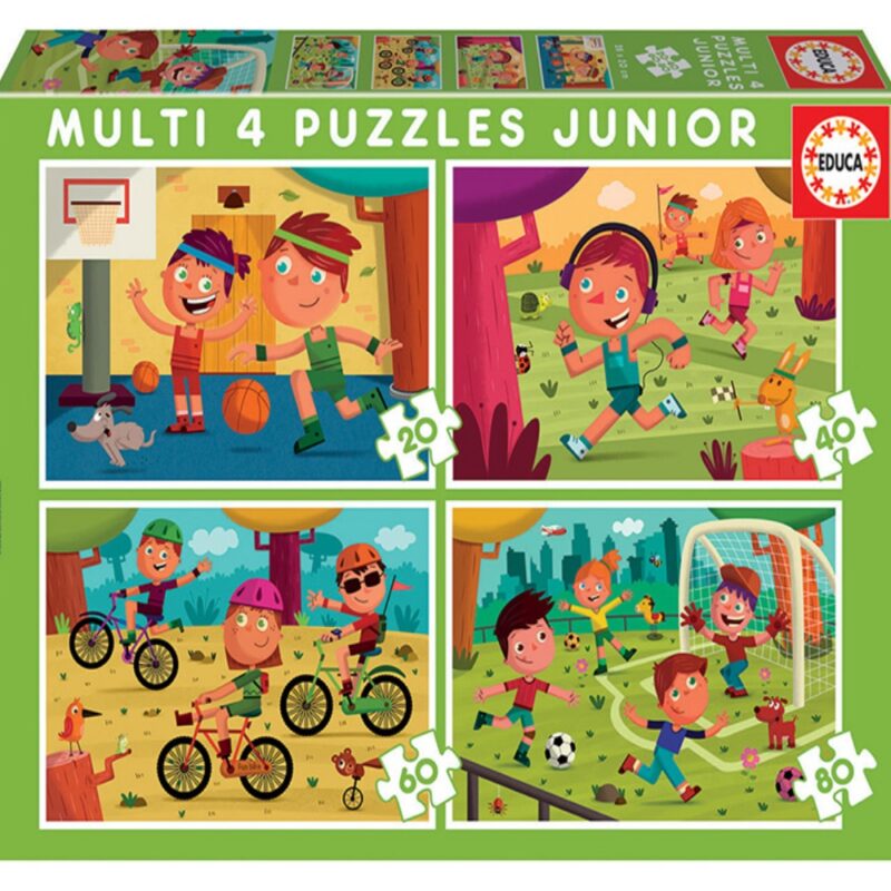 Rompecabezas Progresivo: Deportes (4 en 1) – Educa