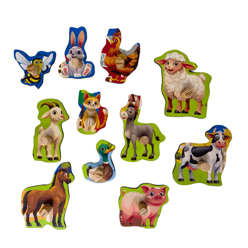 ROMPECABEZAS DE PIJAS ANIMALES DE LA GRANJA