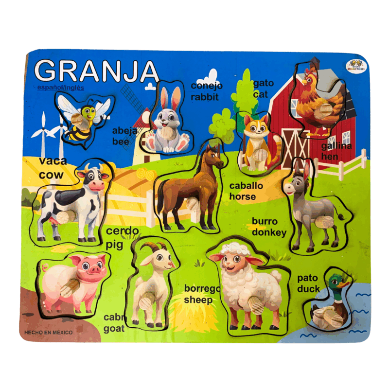 ROMPECABEZAS DE PIJAS ANIMALES DE LA GRANJA