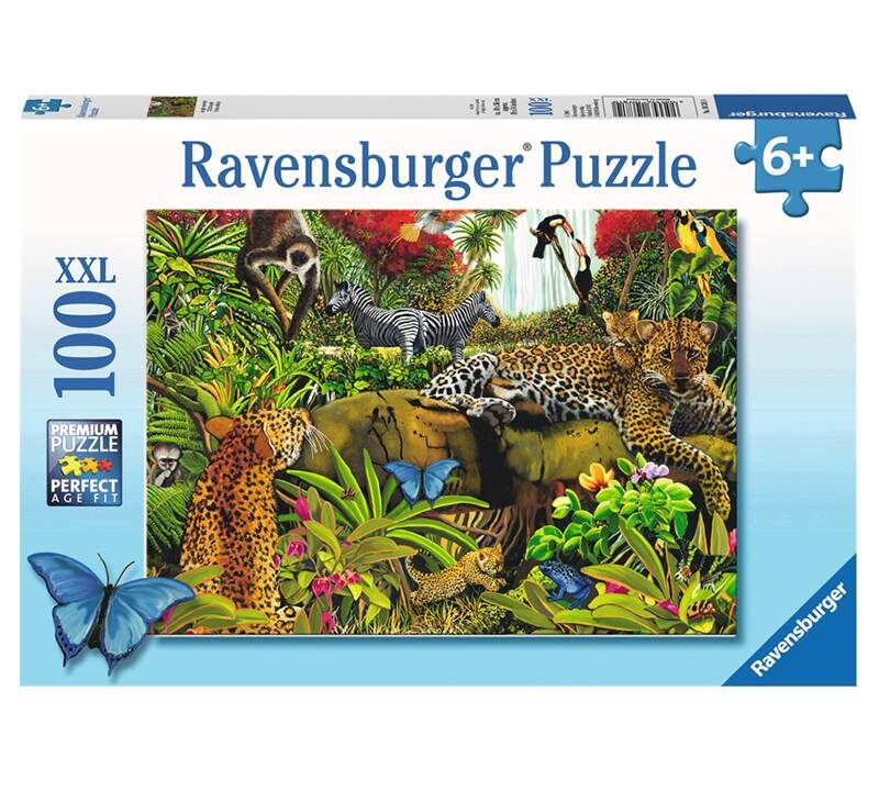ROMPECABEZAS DE 100 PIEZAS DE JUNGLA SALVAJE - RAVENSBURGER