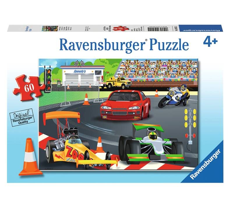ROMPECABEZAS DE 60 PIEZAS DE UN DÍA EN LAS CARRERAS - RAVENSBURGER