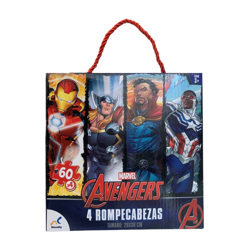 ROMPECABEZAS 4 EN 1 AVENGERS - NOVELTY
