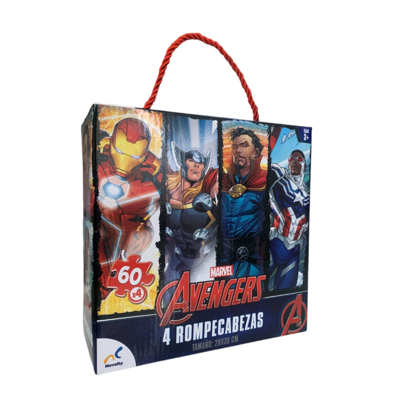 ROMPECABEZAS 4 EN 1 AVENGERS - NOVELTY