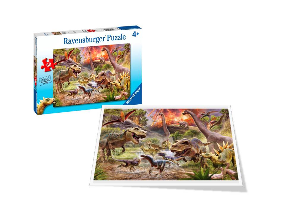 ROMPECABEZAS DE 60 PIEZAS CARRERA DE DINOSAURIOS - RAVENSBURGER