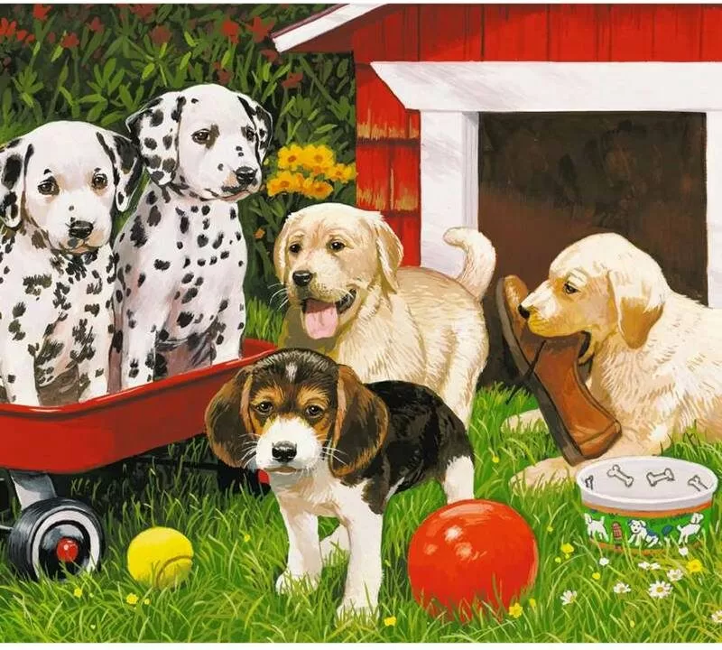 ROMPECABEZAS DE 60 PIEZAS FIESTA DE PERRITOS - RAVENSBURGER