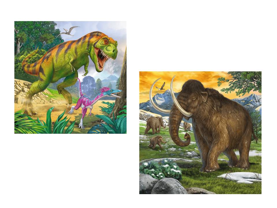3 ROMPECABEZAS 49 PIEZAS ANIMALES PREHISTÓRICOS - RAVENSBURGER
