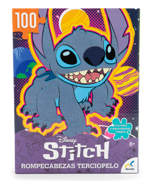 Rompecabezas Terciopelo 100 Piezas Stitch Novelty