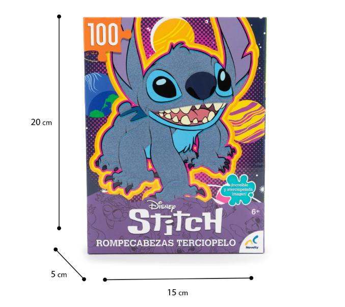 vRompecabezas Terciopelo 100 Piezas Stitch Novelty