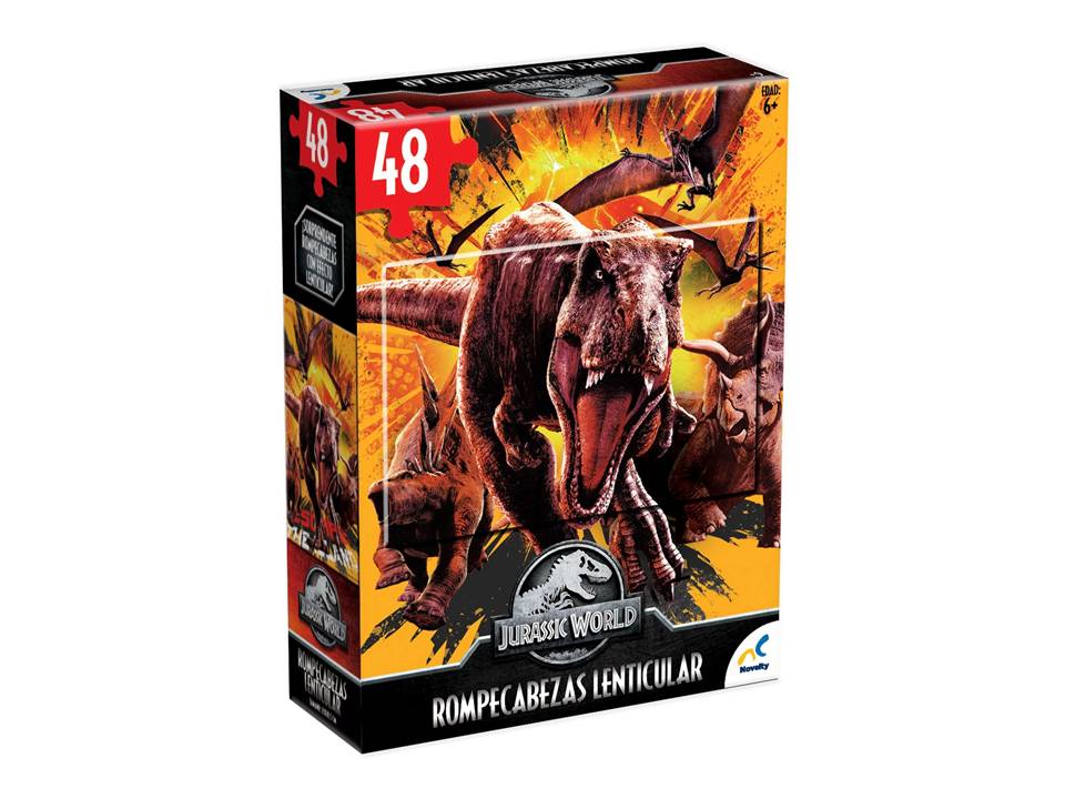 ROMPECABEZAS LENTICULAR 48 PIEZAS JURASSIC WORLD - NOVELTY
