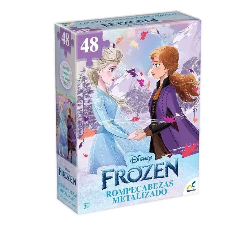 ROMPECABEZAS METALIZADO 48 PIEZAS FROZEN - NOVELTY