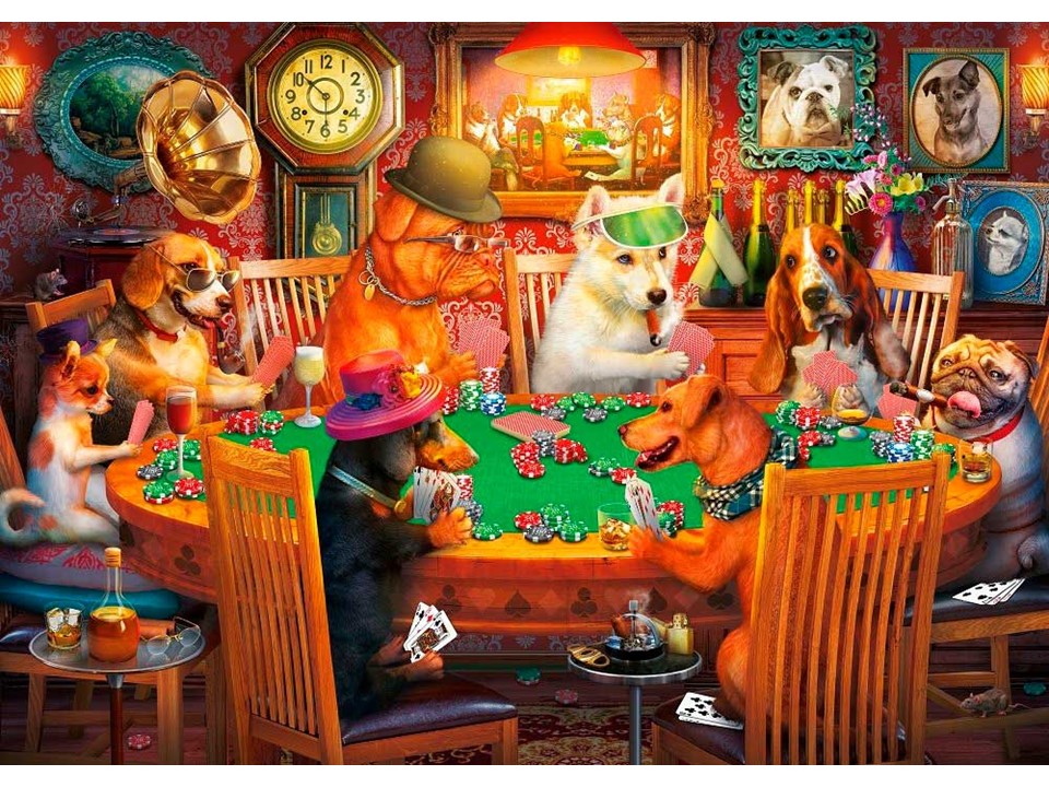 ROMPECABEZAS 500 PIEZAS JUGADA DE PERROS - ART PUZZLE