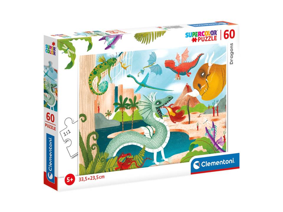 ROMPECABEZAS DE 60 PIEZAS DRAGONES - CLEMENTONI