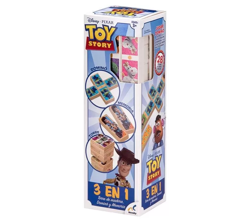 3 EN 1 TOY STORY (TORRE DE MADERA, MEMORIA Y DOMINÓ) – NOVELTY