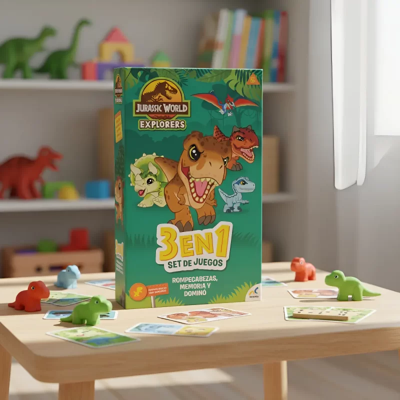 Juego 3 en 1 Jurassic World Explorers – Novelty