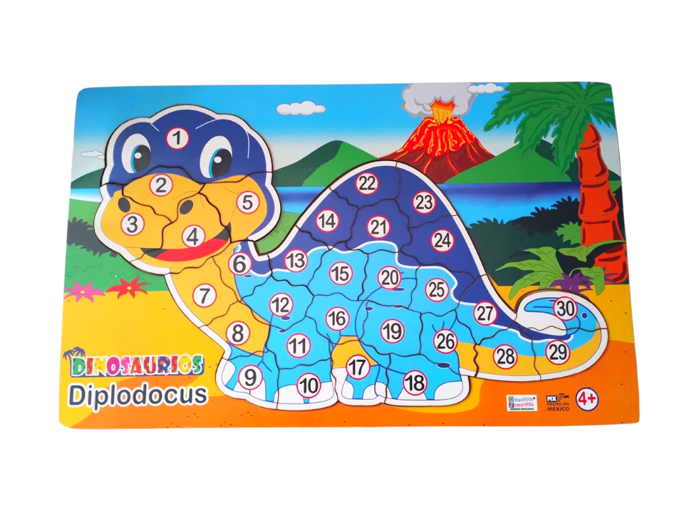 ROMPECABEZAS CON FONDO DIPLODOCUS
