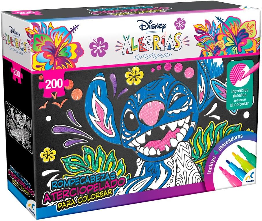 ROMPECABEZAS ATERCIPELADO STITCH 200 PIEZAS