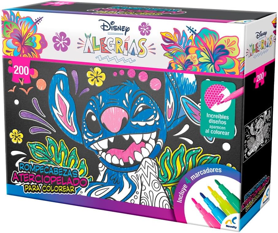ROMPECABEZAS ATERCIPELADO STITCH 200 PIEZAS