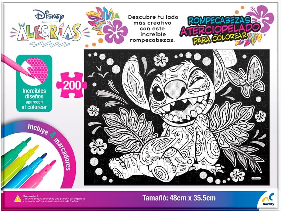 ROMPECABEZAS ATERCIPELADO STITCH 200 PIEZAS