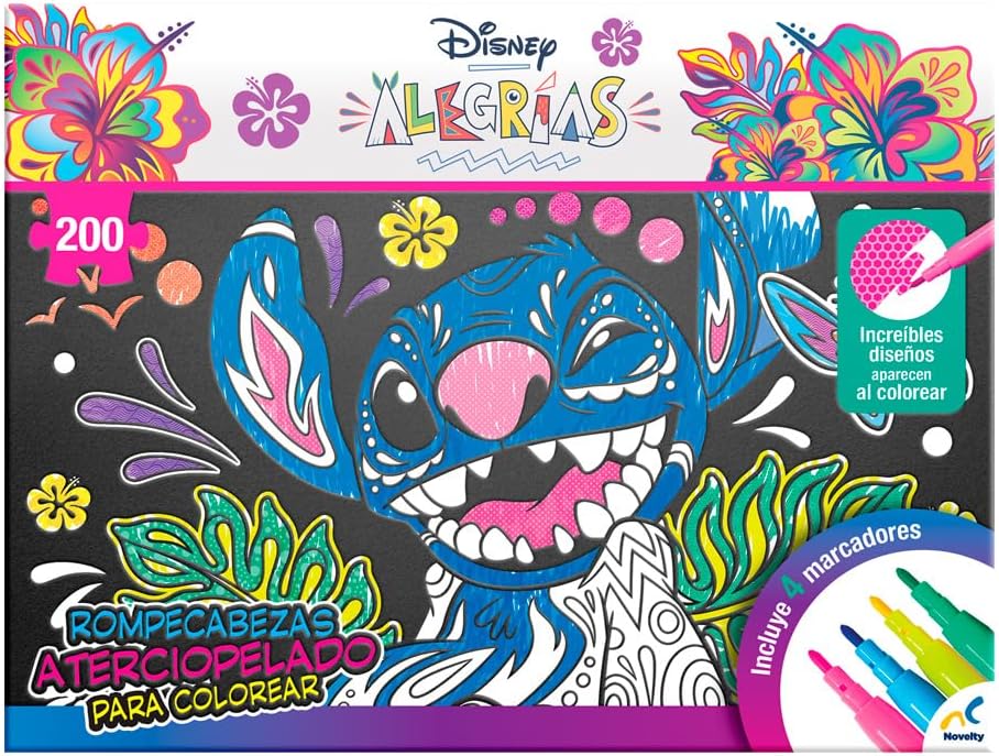 ROMPECABEZAS ATERCIPELADO STITCH 200 PIEZAS