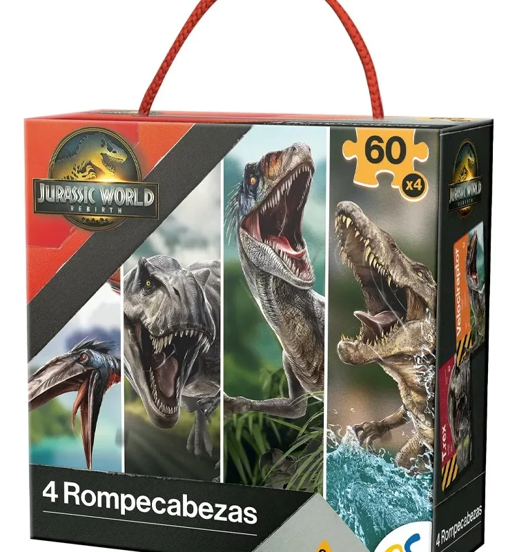 ROMPECABEZAS JURASSIC WORLD 4 EN 1