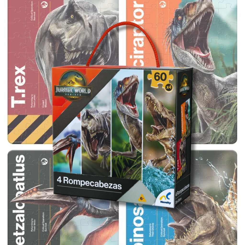 Rompecabezas 4 en 1 Jurassic World – Novelty – Juguetes Didácticos ...