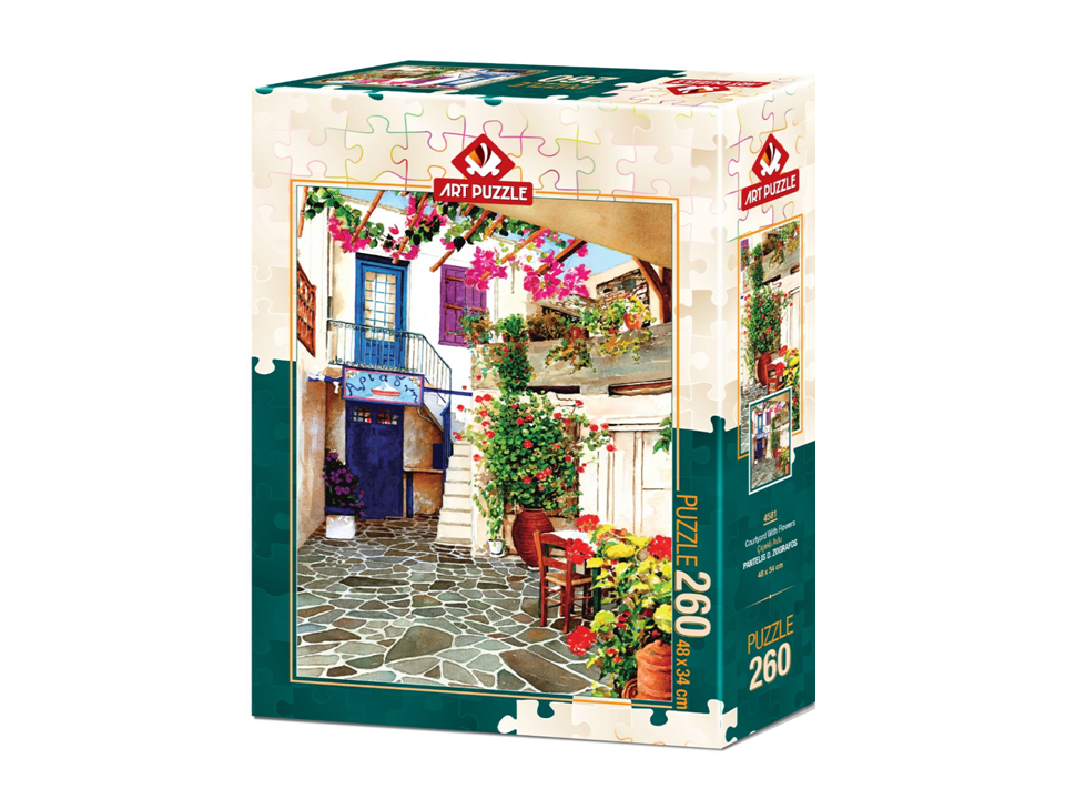 ROMPECABEZAS 260 PIEZAS PATIO CON FLORES - ART PUZZLE