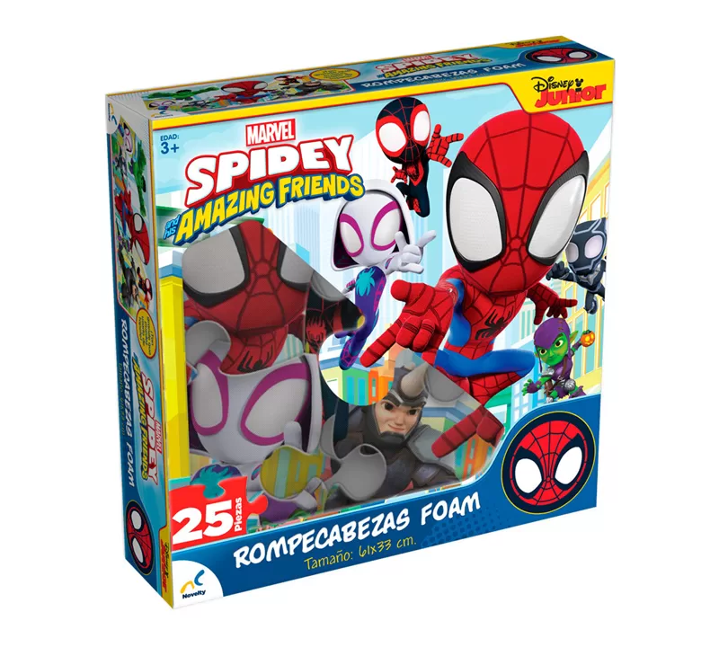 ROMPECABEZAS FOAM SPIDEY Y SUS SORPRENDENTES AMIGOS 25 PIEZAS - NOVELTY