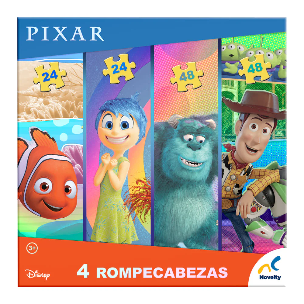 ROMPECABEZAS 4 EN 1 PIXAR