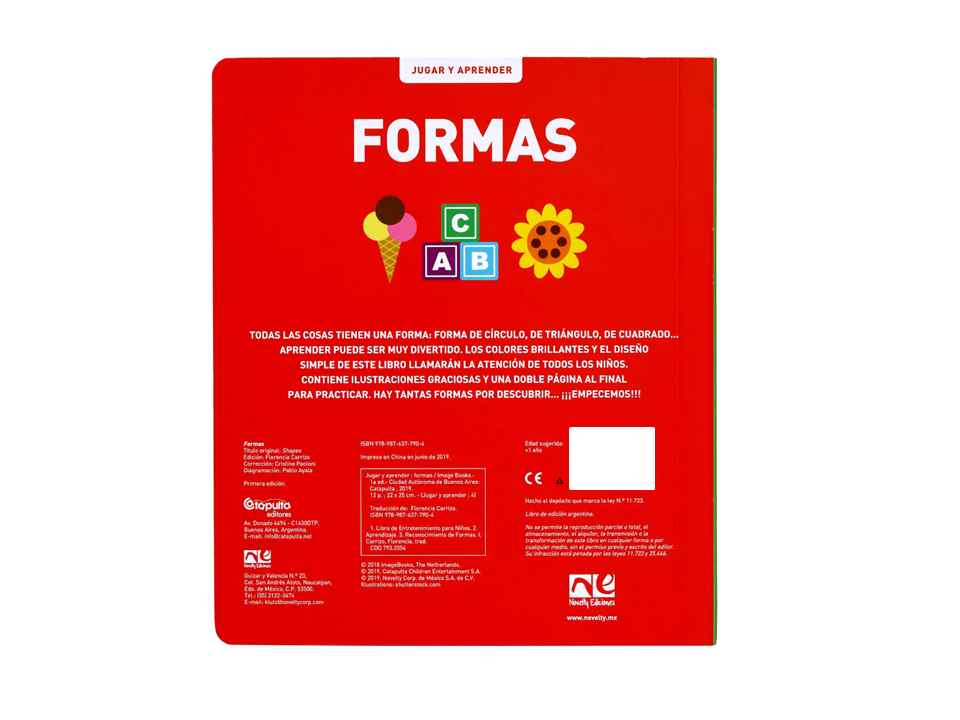 LIBRO JUGAR Y APRENDER FORMAS - NOVELTY