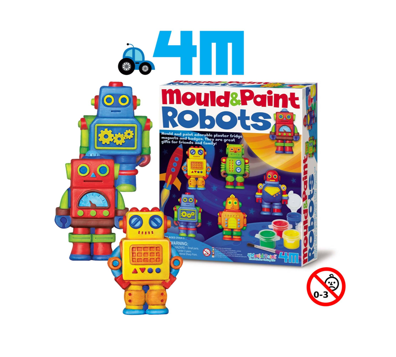 MOLDEA Y PINTA ROBOTS - 4M