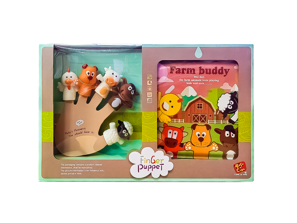 SET DE LIBRO CON TITERES DE DEDO LA GRANJA