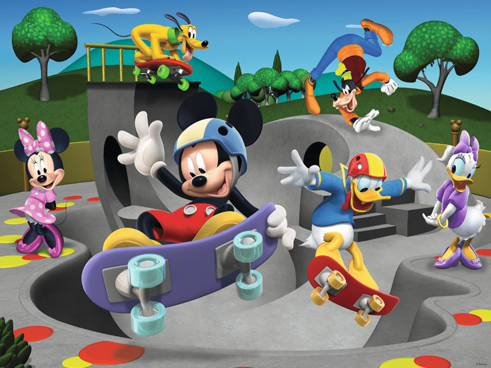 ROMPECABEZAS 100 PIEZAS MICKEY Y SUS AMIGOS PARQUE DE PATINAJE - RAVENSBURGER