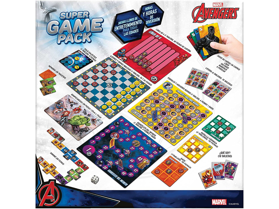 SUPER PAQUETE DE JUEGOS AVENGERS SUPER GAME PACK - NOVELTY