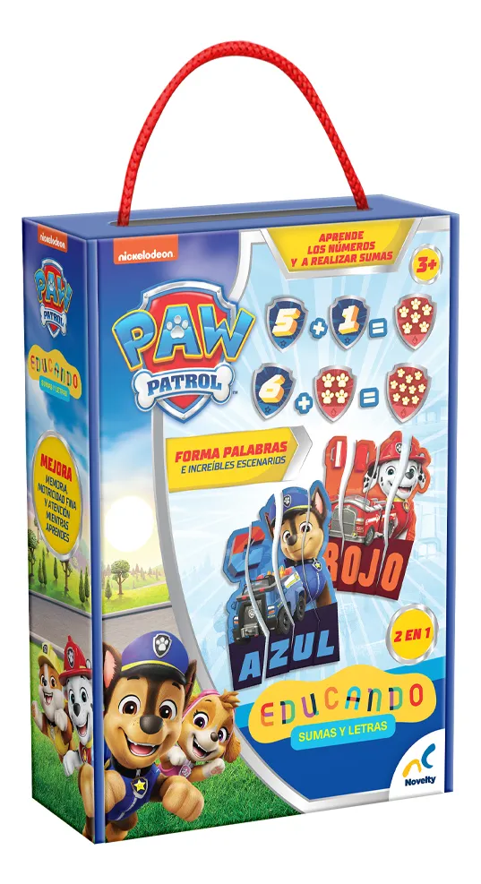 Juego 2 En 1 Educando Paw Patrol Sumas Y Letras Novelty
