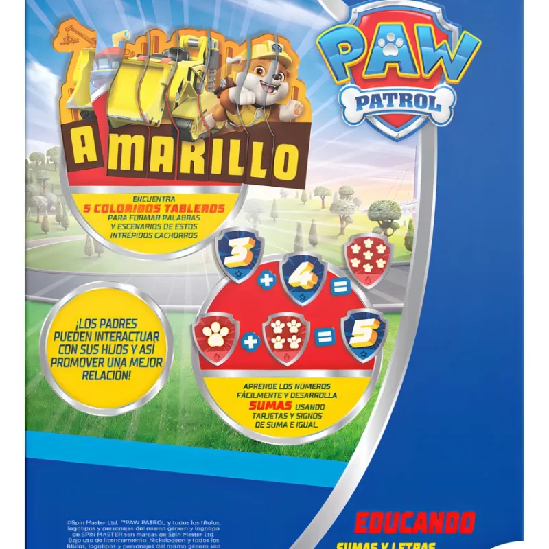 OPUESTOS Y RELACION DE COLORES PAW PATROL