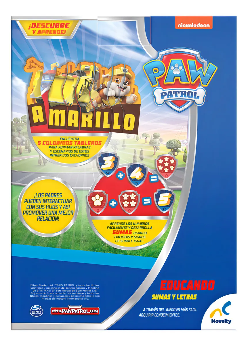 OPUESTOS Y RELACION DE COLORES PAW PATROL