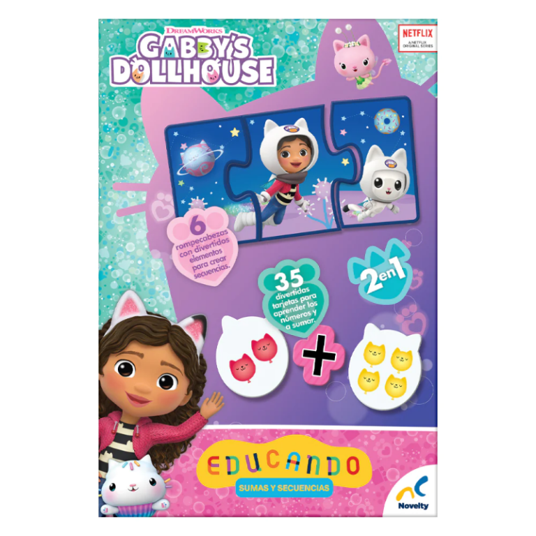 Juego 2 en 1 Educando La Casa de Muñecas de Gabby Sumas y Secuencias ...