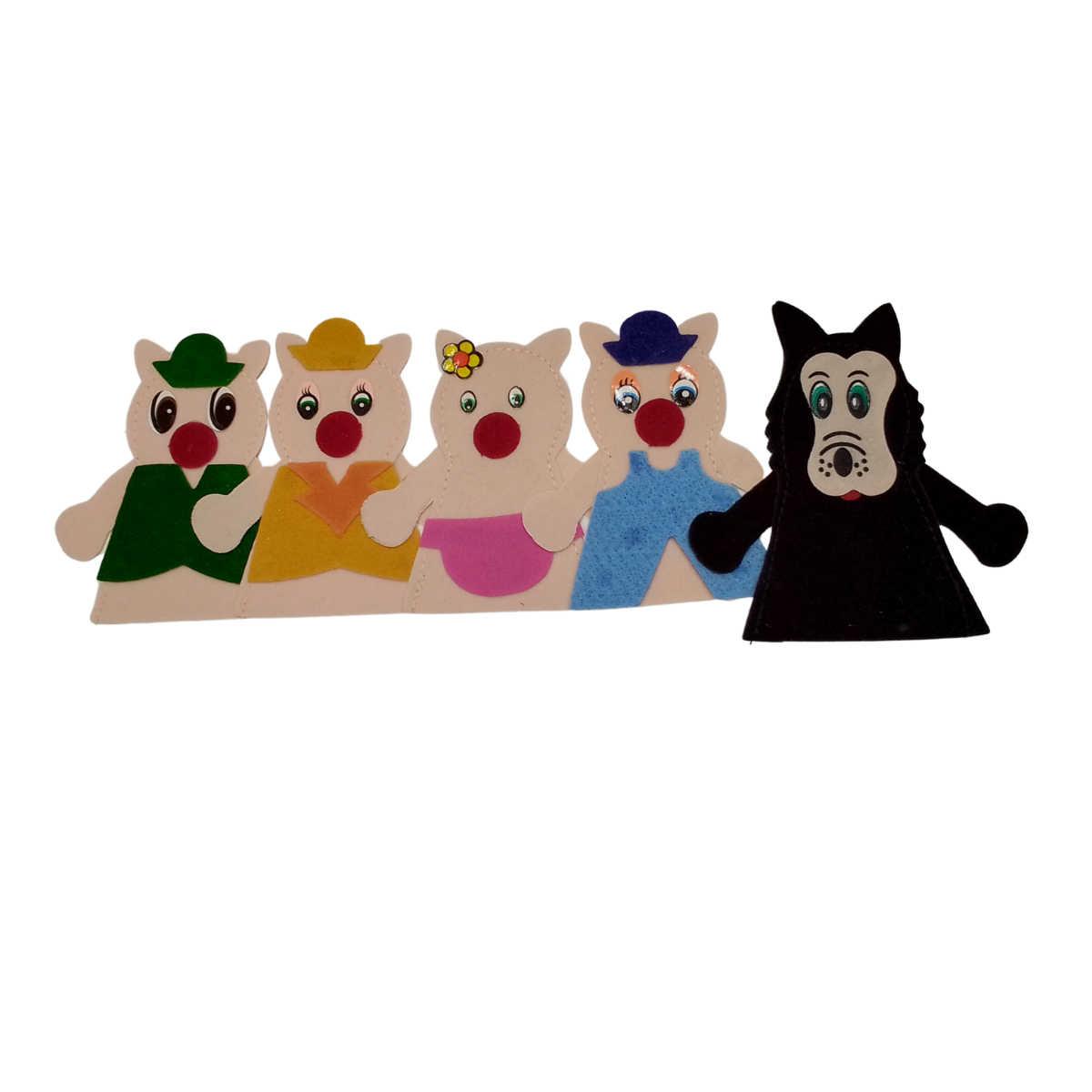 Titeres de Dedo Los 3 Cochinitos - Imagen 2