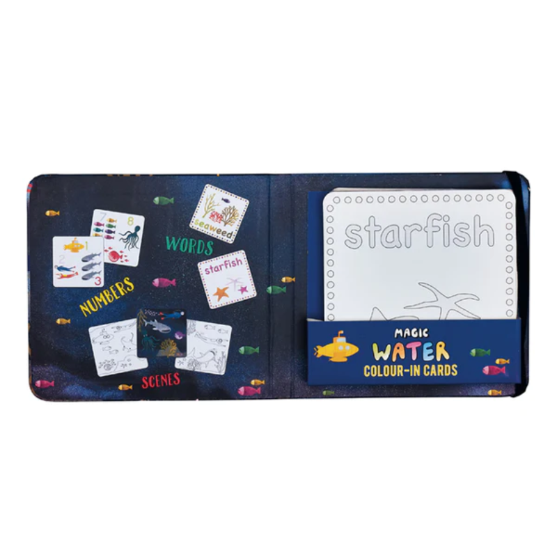 TARJETAS MAGICAS PARA COLOREAR CON AGUA EL MAR - FLOSS & ROCK