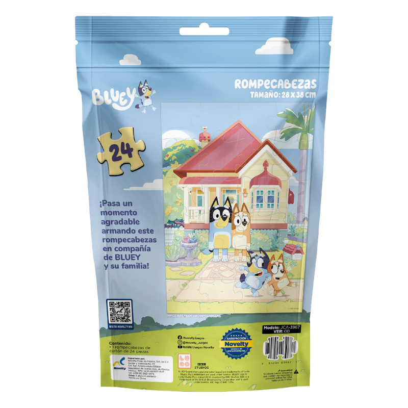 ROMPECABEZAS FOIL 24 PIEZAS BLUEY - NOVELTY