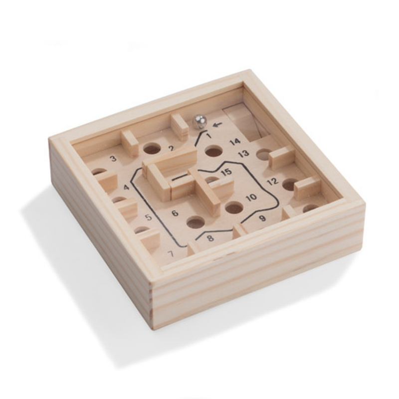 MINI LABERINTO DE MADERA