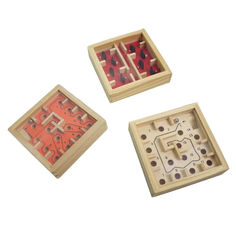 MINI LABERINTO DE MADERA